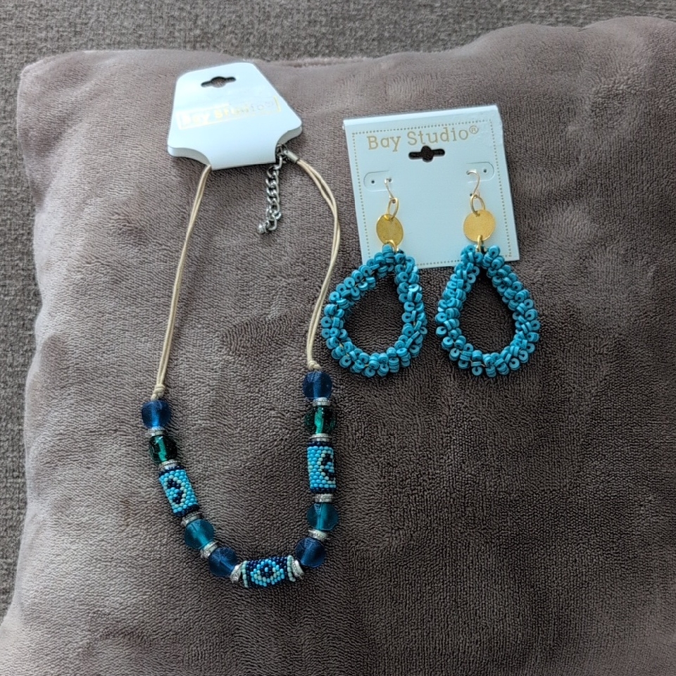 Bay Studio Turquoise And Gold Beaded Jewelry Set